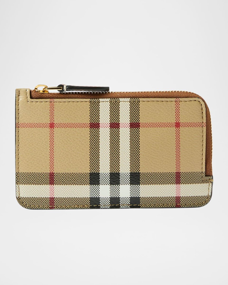 Sommerset Check Zip Card Holder